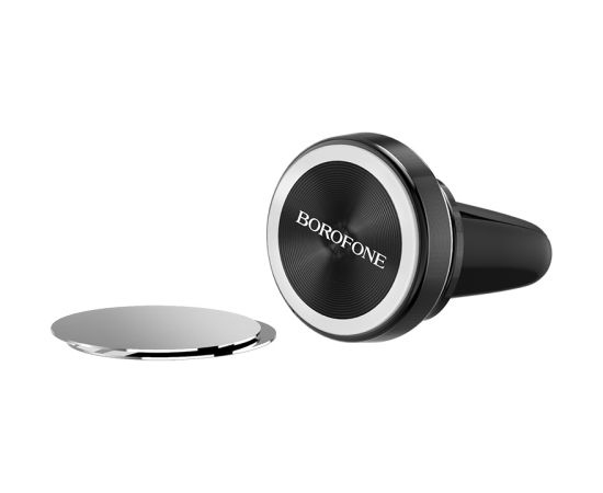Aвтомобильный держатель телефона Borofone BH6, крепится на решетку вентиляции, магнитный, черный