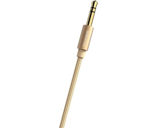Audio adapter 3,5mm to 3,5mm Borofone BL3 gold