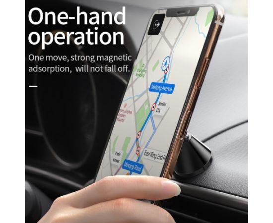 Car phone holder Hoco CA46, dashboard mounting, magnetic fixing, silver Telefonu Turētāji Auto Velo Moto