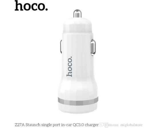 Car charger Hoco Z27A Staunch Quick Charge 3.0 (3.1A) white