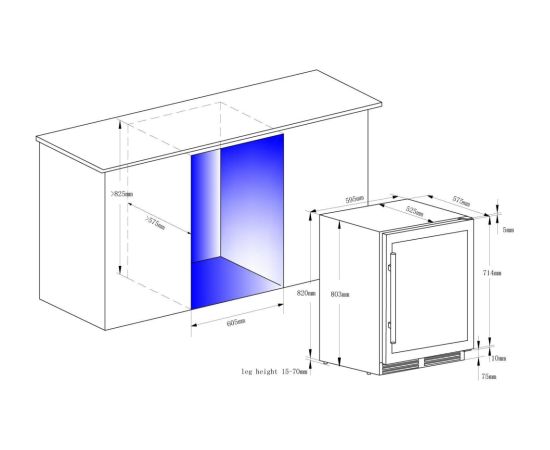 Wine cellar Climadiff CBU51S2B