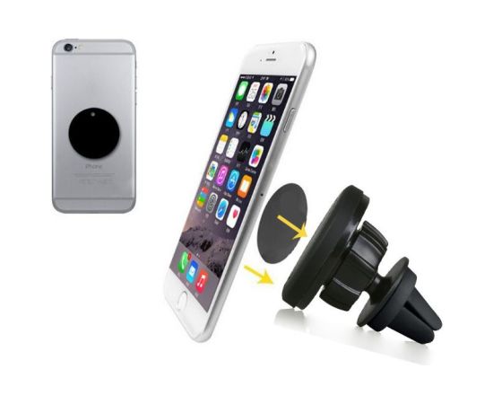 Car phone holder CPH-27, for using on ventilation grille, magnetic fixing, big Telefonu Turētāji Auto Velo Moto