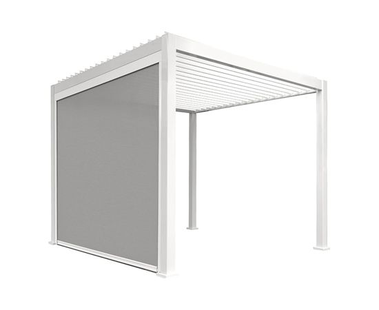 Pull-down screen for gazebo MIRADOR 4m, white/light grey