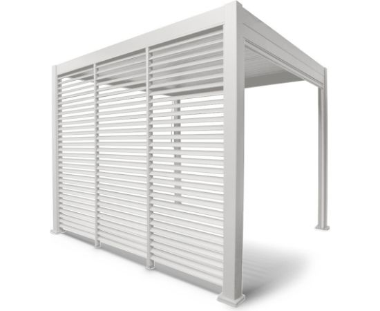 Louvers wall for gazebo MIRADOR-111 3m, white