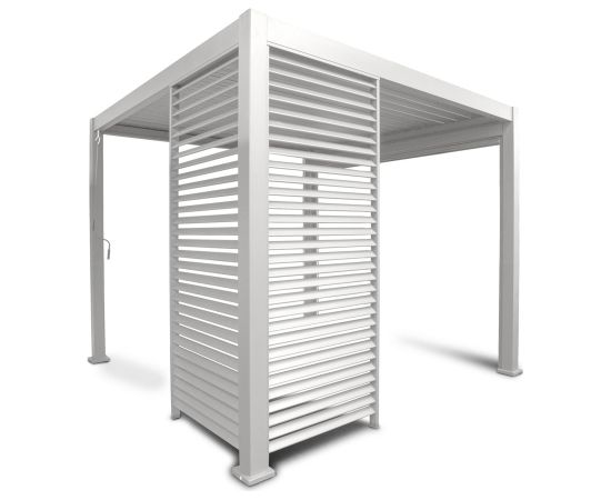 Louvers wall for gazebo MIRADOR-111 3m, white