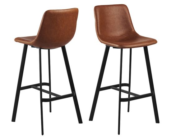 Bāra krēsls OREGON 46.5x50xH103cm melns/brūns