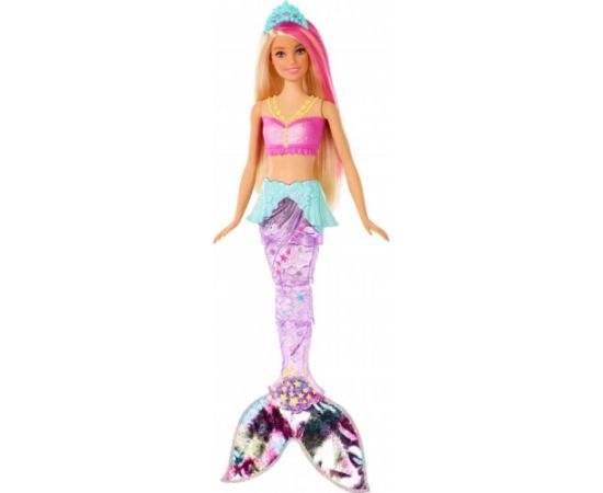 Lalka Barbie Mattel Dreamtopia - Magiczna Syrenka z falującym i świecącym ogonem (GFL82)