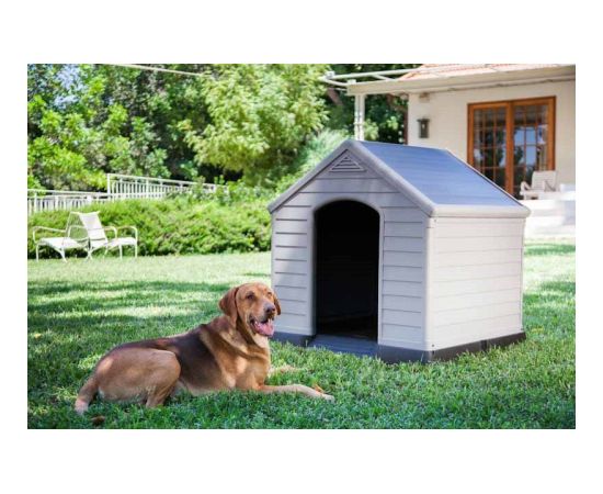 Curver Домик для собак Dog House 95x99x99см серый