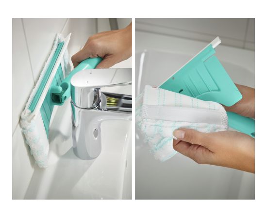 LEIFHEIT Flīžu un vannas istabas birste ar teleskopisku kātu 93–150cm Bath Cleaner micro duo