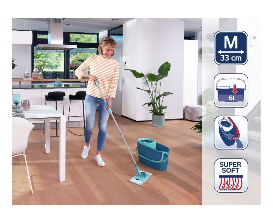 LEIFHEIT Grīdas uzkopšanas komplekts Clean Twist M Ergo