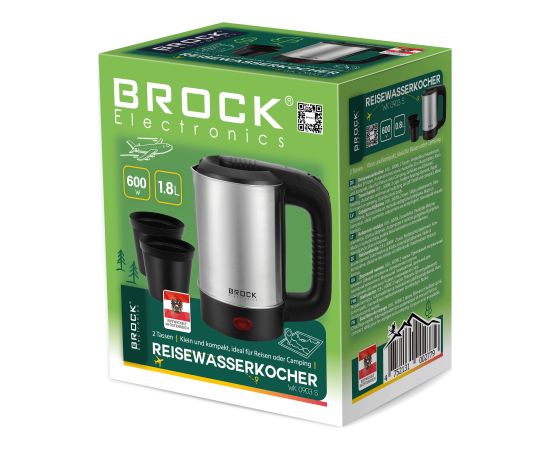 Ceļojumu tējkanna, 0,8 L ,600W + 2 tasesītes Tējkannas (elektriskās)