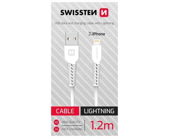 Swissten Data Kabelis USB / Lightning 1.2m