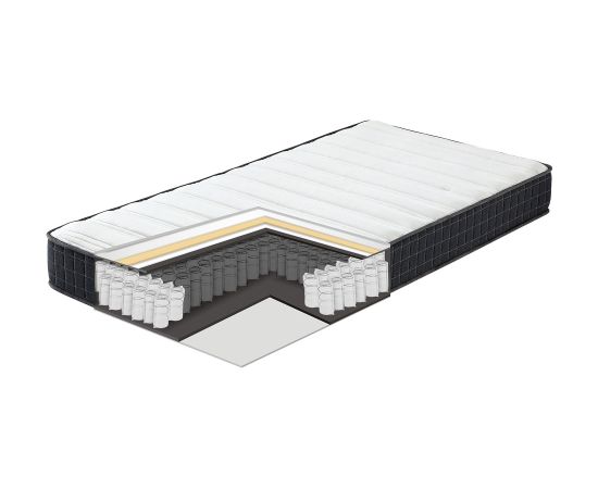 Кровать LARA 90x200 см с двумя матрасами HARMONY UNO, розово-лиловый