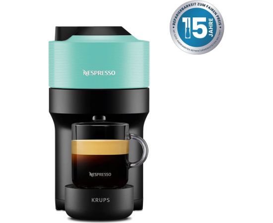 Krups Nespresso Vertuo Pop Aqua Mint XN9204, capsule machine (black/mint)