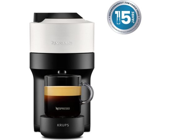 Krups Nespresso Vertuo Pop Coconut White XN9201, capsule machine (black/white)