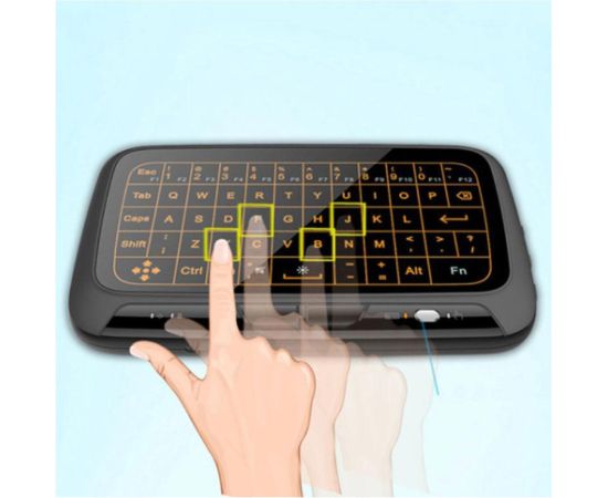 Fusion H18+ bezvadu skārienjutīgā tastatūra datoram | PS4 | Xbox | Smart TV | Android melns