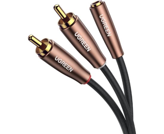 Ugreen audio cable 3,5 mm mini jack (female) - 2RCA (male) 5m brown (AV198 60988)
