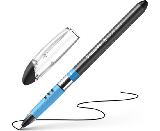Lodīšu pildspalva SCHNEIDER SLIDER BASIC F, 0.3 mm, melna tinte ( Gab. x 2 )