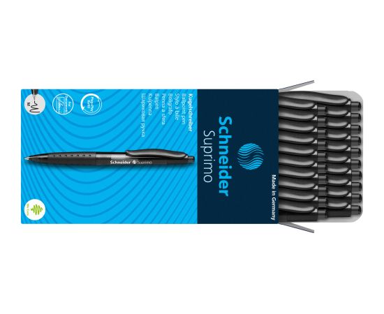 Lodīšu pildspalva SCHNEIDER SUPRIMO 1.0mm melna tinte ( Gab. x 5 )