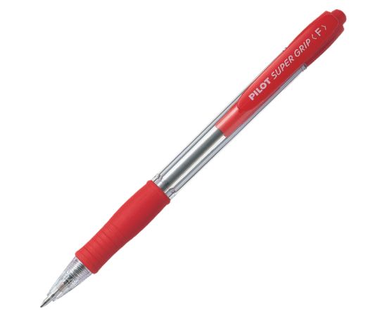 Lodīšu pildspalva PILOT SUPER GRIP 0.7mm sarkana tinte