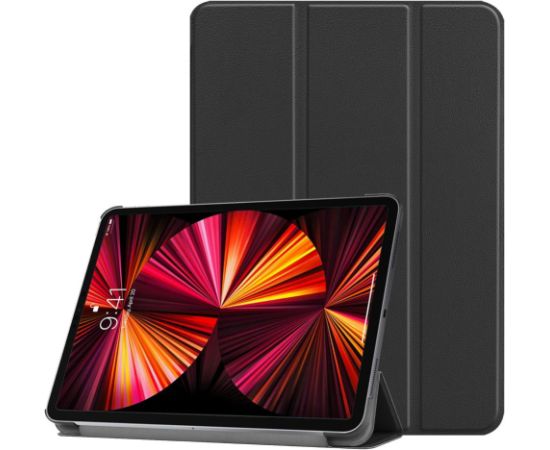 iLike Galaxy Tab S9 FE Plus X610 / X616B Tri-Fold Eco-Leather Stand Case  Black