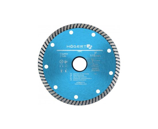 Dimanta griešanas disks Hogert HT6D711; 115 mm