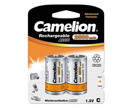 Camelion C/HR14, 2500 mAh, Rechargeable Batteries Ni-MH, 2 pc(s)