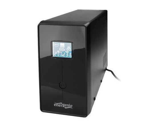 UPS Gembird ENERGENIE Line-Interactive,1200VA,3xIEC,2xSchuko 230V,USB,RJ11,LCD (EG-UPS-033)