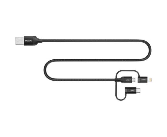 Cable Choetech IP0030, MFi 3in1, USB-A/Lightning/Micro USB/USB-C, 5V, 1,2m (black)