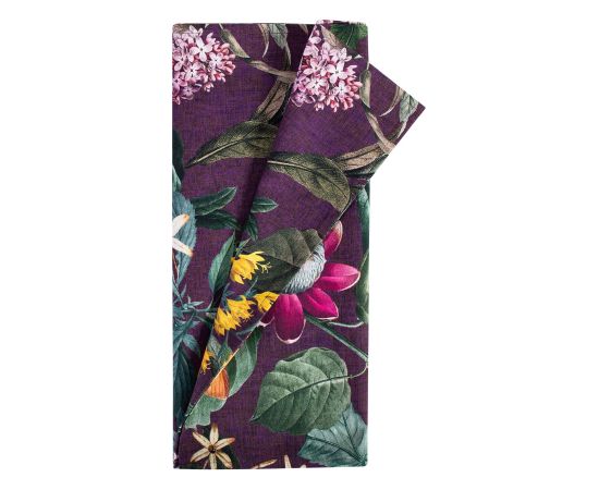 Galdauts AMAZONIA 43x116cm, ziedi/violets, 100%kokvilna, audums 249