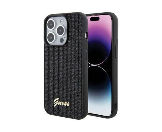 Guess iPhone 15 Pro Max HC PU DISCO SCRIPT METAL Apple Black