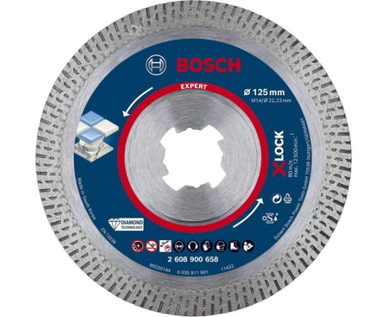 Dimanta griešanas disks Bosch 2608900658; 125 mm