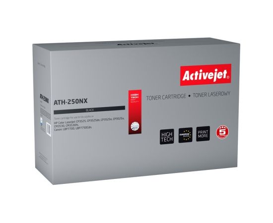 Activejet ATH-250NX toner (replacement for HP 504X CE250X, Canon CRG-723HB; Supreme; 10500 pages; black)