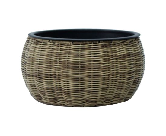 Planter WICKER D37xH19cm, light brown Предметы интерьера и дизайна