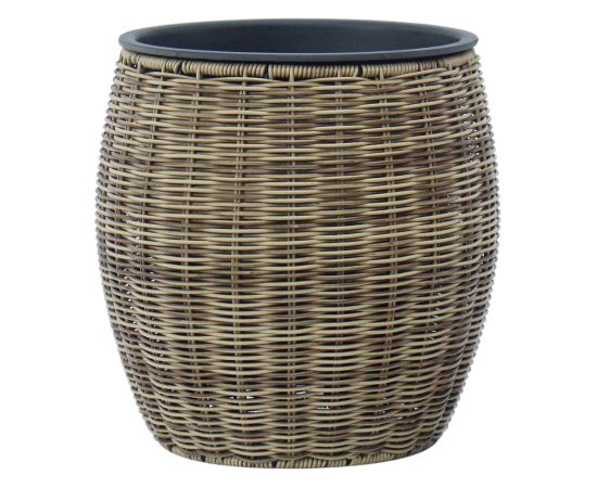 Planter WICKER D30xH30cm, light brown Предметы интерьера и дизайна