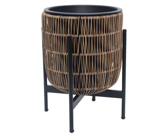 Puku pods WICKER ar stativu 30x30xH38cm, gaiši bruns Interjera un Dizaina priekšmeti