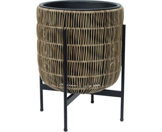 Puku pods WICKER ar stativu 38x38xH49cm, gaiši bruns Interjera un Dizaina priekšmeti