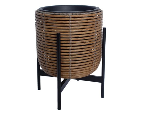 Puku pods WICKER ar stativu 30x30xH38cm, bruns Interjera un Dizaina priekšmeti