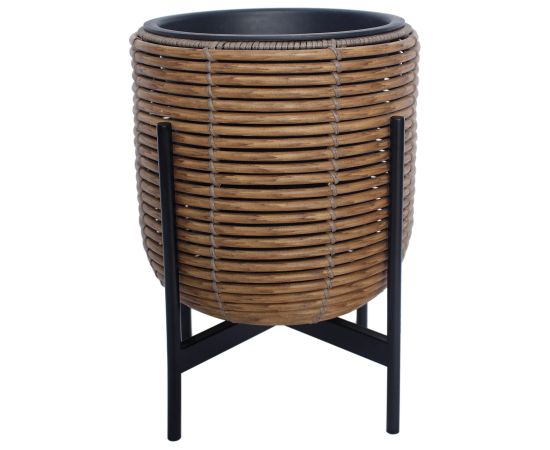 Puku pods WICKER ar stativu 30x30xH38cm, bruns Interjera un Dizaina priekšmeti