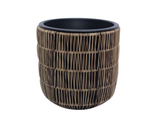 Кашпо WICKER D27xH28cm, светло-коричневый Предметы интерьера и дизайна