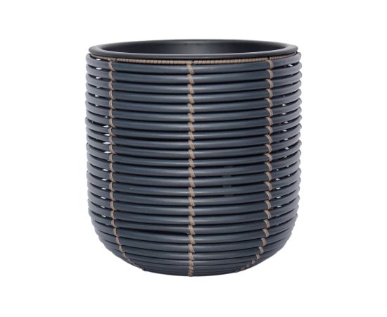 Кашпо WICKER D27xH28cm, черный Предметы интерьера и дизайна