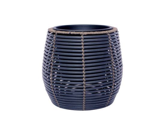 Pukupods WICKER D28x26cm, melns/bruns Interjera un Dizaina priekšmeti