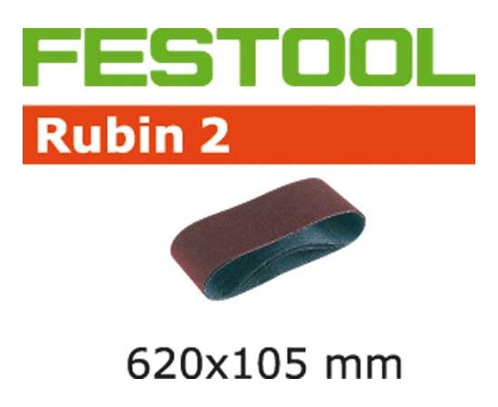 Festool Smilšpapīra lenta lenšu slīpmašīnai Rubin2; 105x620 mm; P100; 10 gab.