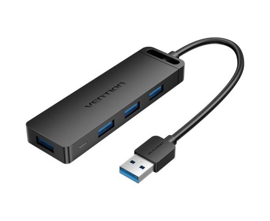 USB 3.0 4-Port Hub with Power Adapter Vention CHLBB 0.15m, Black