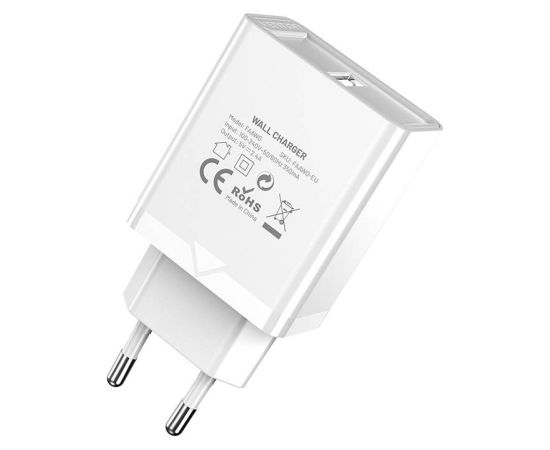 Wall charger EU USB-A Vention FAAW0-EU 12W, 2.4A, (white)