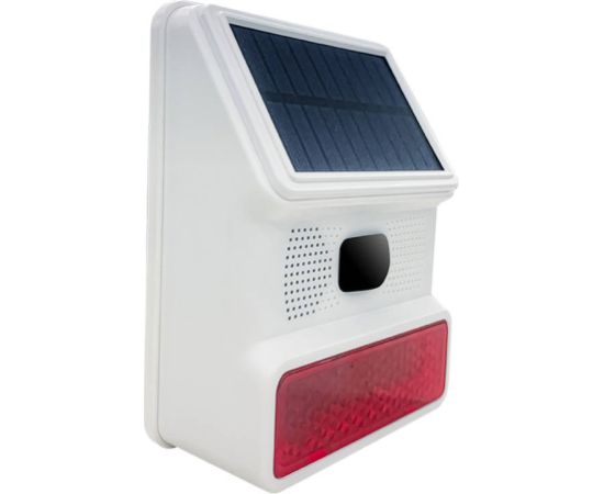 Wireless outdoor solar powered strobe light siren PGST PE-523