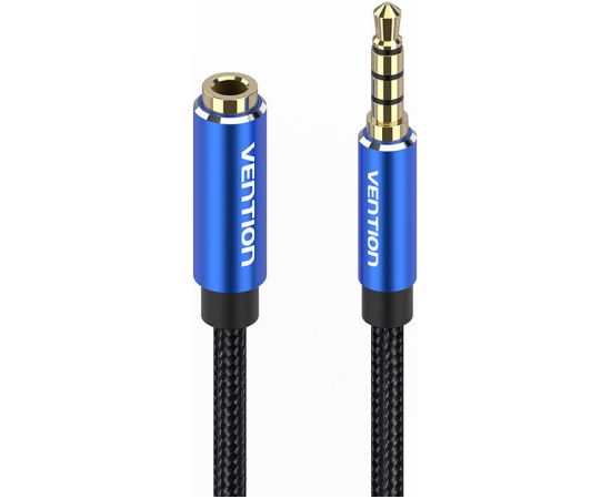 TRRS 3.5mm Male to 3.5mm Female Audio Extender 1.5m Vention BHCLG Blue