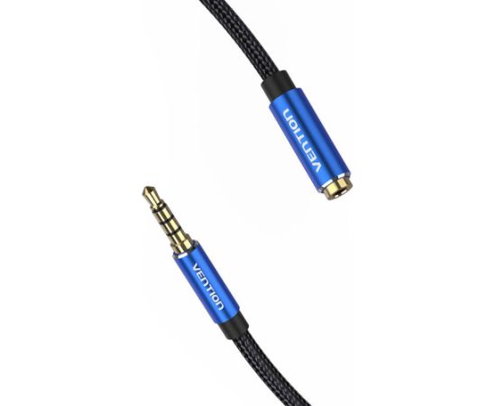 TRRS 3.5mm Male to 3.5mm Female Audio Extender 1.5m Vention BHCLG Blue