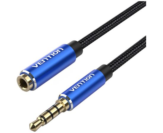 TRRS 3.5mm Male to 3.5mm Female Audio Extender 1.5m Vention BHCLG Blue