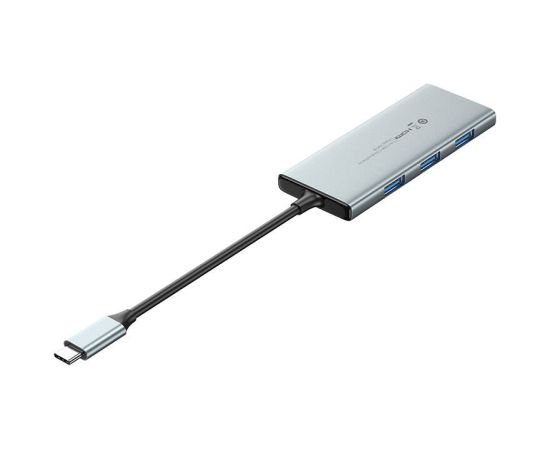USB-C to HDMI, 3x USB 3.0, SD, TF, PD Hub Vention TOPHB 0.15m Gray